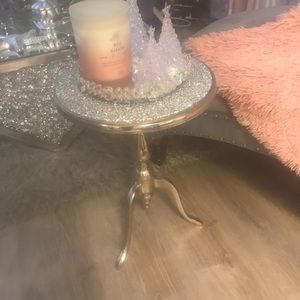 Silver accent table